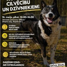 Kopā par cilvēcību un dzīvniekiem!” – 16.maijā aicinām uz pasākumu Ulubelē!