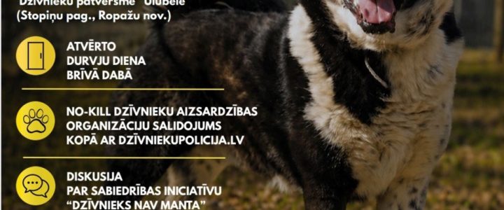 Kopā par cilvēcību un dzīvniekiem!” – 16.maijā aicinām uz pasākumu Ulubelē!